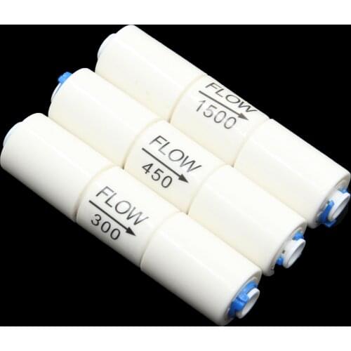 300CC 450CC 800CC 1500CC RO Water System Waste Water Flow Regulater Restrictor 1/4" OD Hose Reverse Osmosis Quick Pipe Fittiing