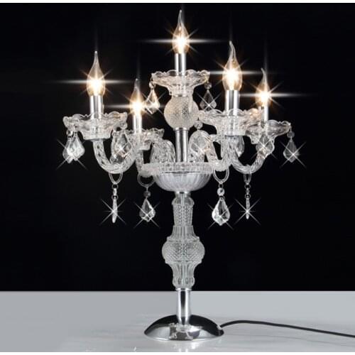 Modern High-grade Crystal Table Lamp Wedding Bedroom Crystal Lamp Hotel Bedroom Luxury American LED Crystal Lamp Table Lighting