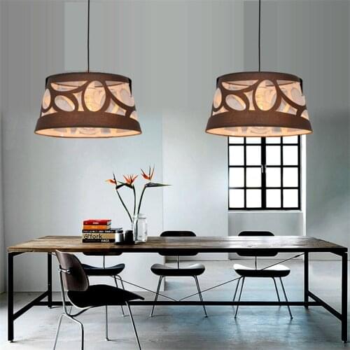 Modern European E27 Bulbs Lamping Fixture Carved Art Dining Room Lamp Retro Bedroom Lamp Cloth Bar Lamp Free Shipping LED Bulbs