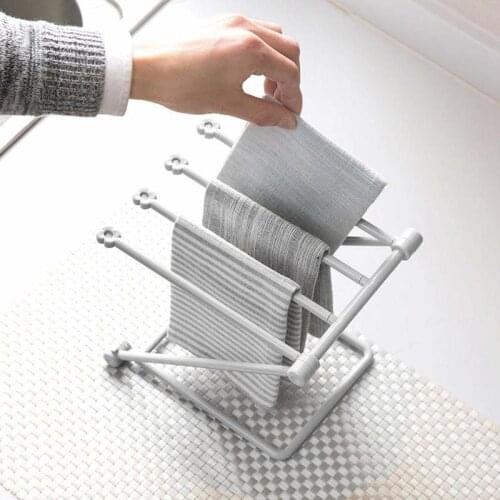Folding Drying Rack Towel Kitchen Rags Rack Discloth Shelf Stand Holder Feeding Milk Bottle Desktop Glass Collapsible Holder