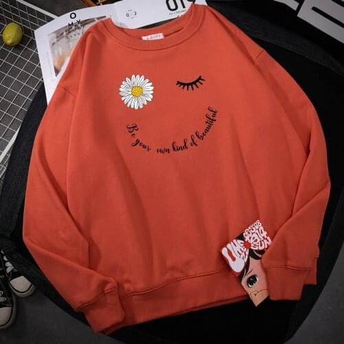 Chrysanthemum Be Your Own Kind Of Smile Printed Hoody Men Street Casual Sweatshirt Autumn Warm Hoodies hip hop Fleece Streetwear
