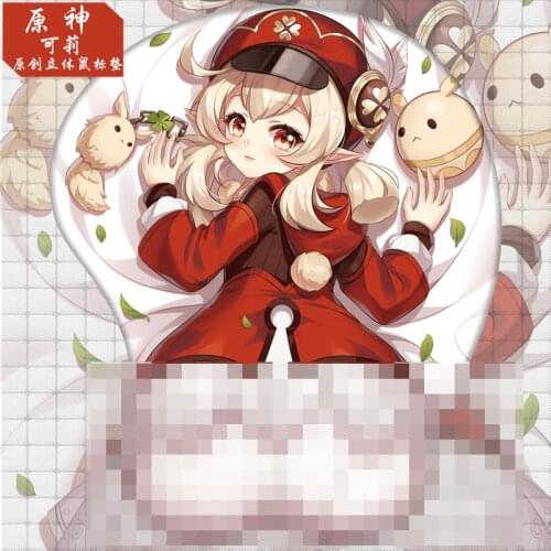 Klee Game Genshin Impact Mouse Pad Pattern 3D Soft Gel Gaming Wrist Support Cosplay Accessories Prop