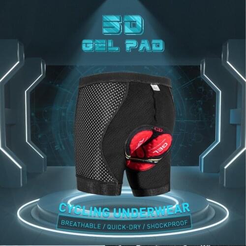 Kapvoe Cycling Shockproof Shorts MTB Clothing Shirt Bicycle Bib Shorts Mens Mountain Breathable Bike Wear Anti-sweat Underwear