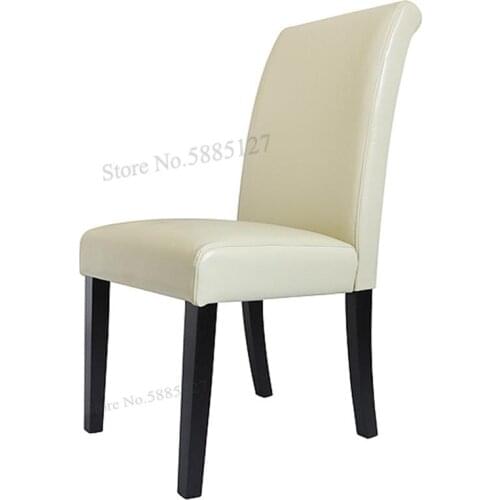 All Spot Full Cowhide Fabric! All Solid Wood! High-grade Leather Dining Chair! Leather Dining Chair