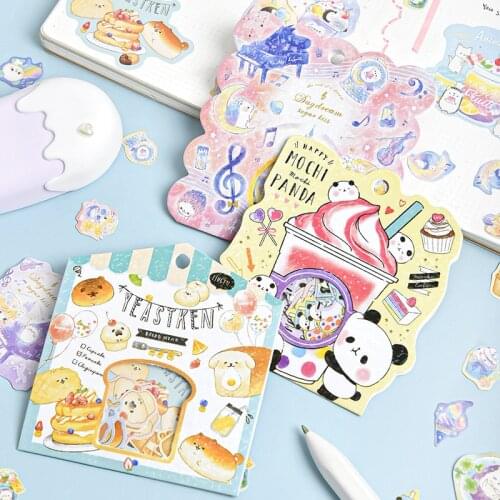 16pcs/LOT Cute Little Animals Adorable Series Stationery Stickers Creative Decoration DIY Paper Masking Washi DIY Diary Japan