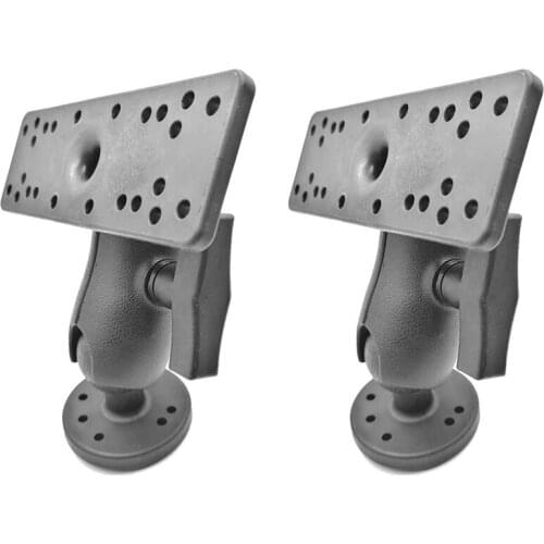 2Pcs 360 Degree Swivel Universal Marine Kayak Electronic Fish Finder Mount Fishfinder GPS Plate Rotating Boat Supporter