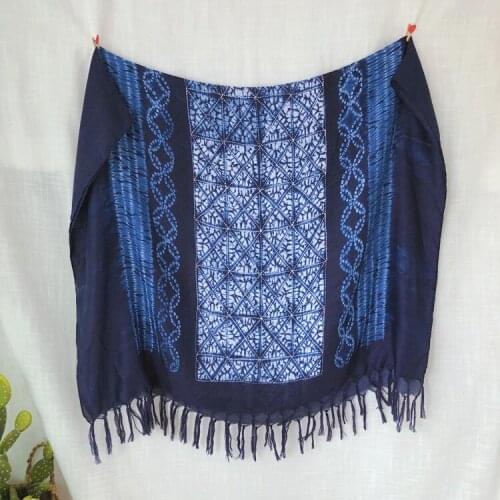 2020 New Cotton Totem Print Tie-dye Tassel Scarves Shawls Long Muslim Soft Floral Muffler Scarf Hijab Wrap Wholesale