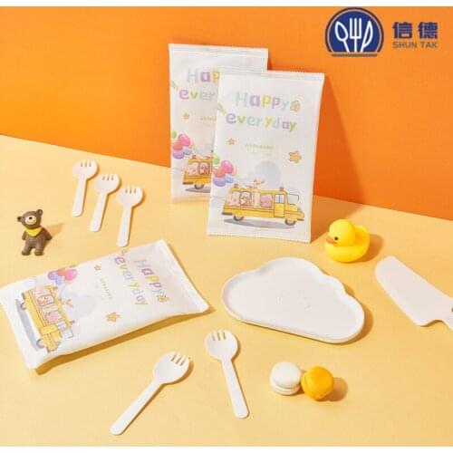 5pcs Party Disposable Tableware Set Party Table Decoration Knife And Fork Plate Wedding Birthday Party Supplies