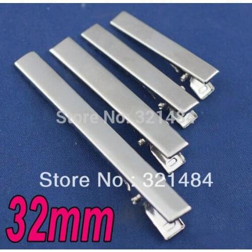 500pcs 32m Dull Silver Plated Alligator Hair Clips With Teeth DIY Jewelry Findings Accessories