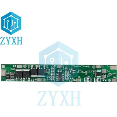7S BMS 5A 10A 24V 18650 Li-ion Lithium Battery Charge Board Common Port 2MOS/4MOS Short Circuit Protection For Power Bank Supply