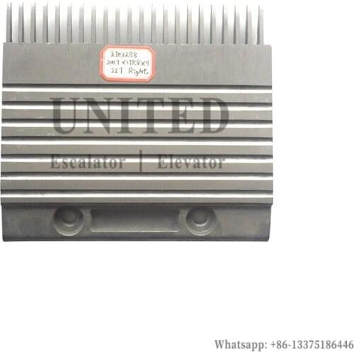 Escalator Aluminum Comb Plate DEE3703288 L200.7mm W178.8mm Hole Space 99mm 22 Teeth RIGHT