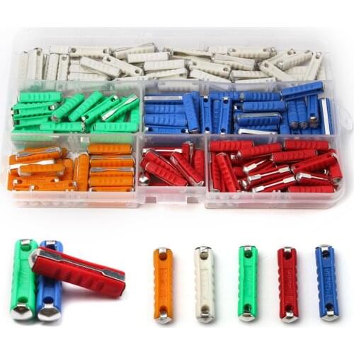 200PCS 5-30A/5-40A Automotive European Fuse Dia 6mm Continental Car Fuse GBC EU Car/Auto Blade 6Sizes Bakelite Auto Fuze Kit