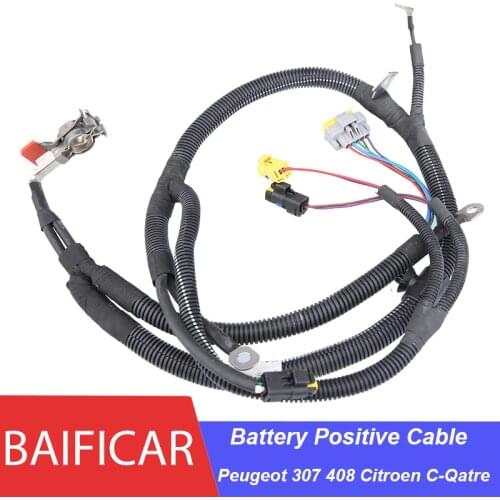 Baificar Brand New Battery Positive Terminal Earth Lead Cable Wire With Plug For Peugeot 307 408 Citroen C-Quatre