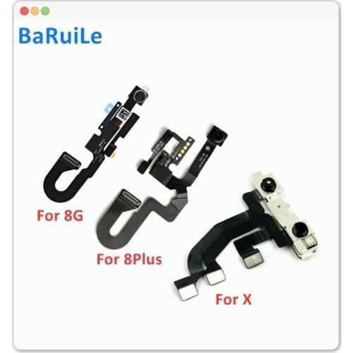 BaRuiLe 10pcs Small Front Camera for iPhone X 8 Plus 5.5'' 8G 8P With Sensor Light Proximity Flex Cable Facing Cam Repair Parts