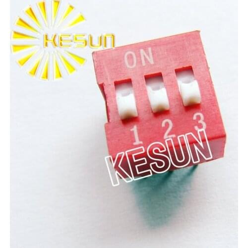FREE SHIPPING 20PCSx China Quality DS-03 Red 3P DIP Switch 2.54mm 3 Position Encoder Switch Slide Switch