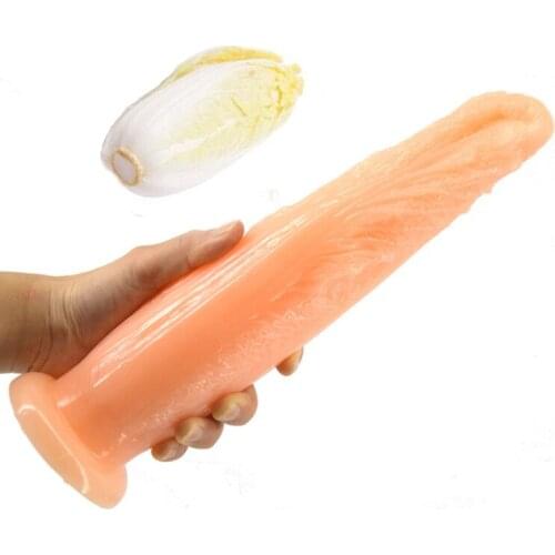Large Cabbage Shape Vagina Anal Dildo With Suction Cup Anus Dilator Butt Plug Anal Stopper Sex Toys For Woman Masturbation