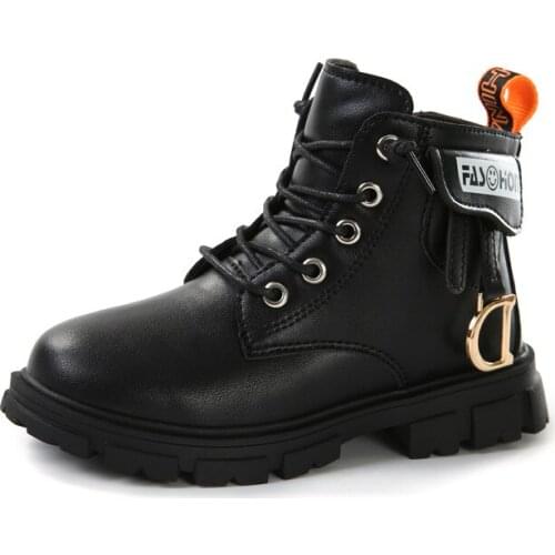 Kids 3Years-Teenage Winter Warm Plush Thicken Martin Boots For Little Girls Toddler Platform Teens Junior Children Fashion Shoes