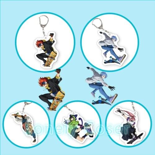 SK8 The Infinity Reki Kyan Keyring Cosplay Keychain Langa Miya Cherry Joe Props Anime Acrylic Key Accessory Cute Pendant Gifts