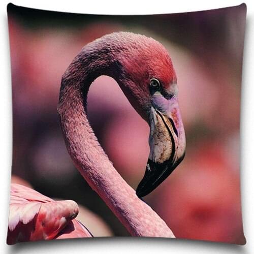 Thinking in the Flamingo Cotton Polyester square 5 size 9 style Pillows Case for Sofa Car Cushion Cover Creative Decoration