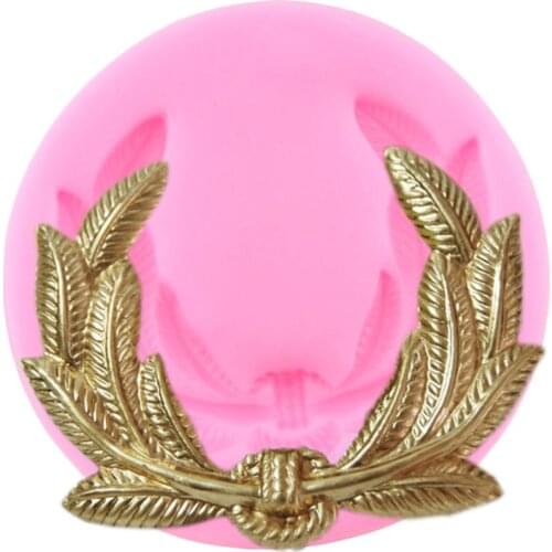 European Style Leaf Relief Silicone Mold Cupcake Topper Fondant Molds Cake Decorating Tools Chocolate Gumpaste Mould Clay Moulds