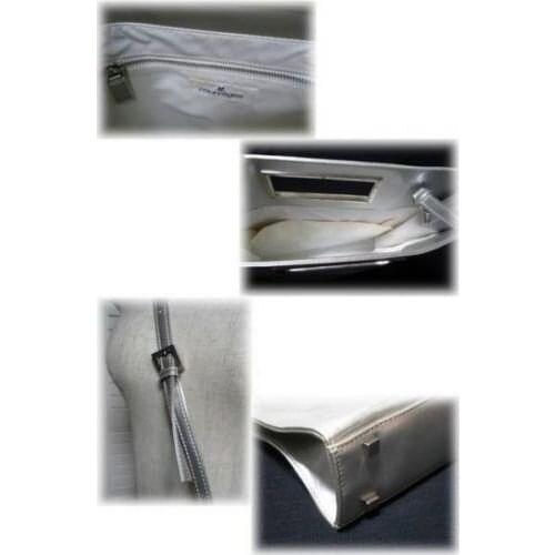 Fr Courreges Silver handbag with handles and shoulder strap André Courrèges 39cm