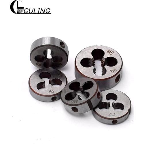 GULING 6542-HSS Round Metric Thread Die tap size M1-M12 Round Threading Dies Tool