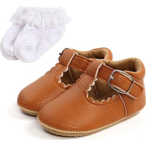 Leopard Leather Baby Moccasins Shoes+ Socks Newborn Rubber Sole First Walkers Boys Toddler Infant Girls Anti-slip Prewalkers43