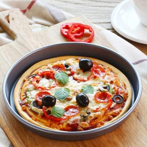 NHBR Round Nonstick Mould Pizza Pan Oven Pizza Baking Pan Household