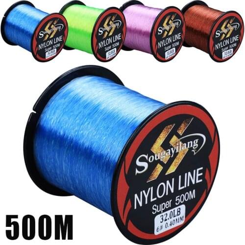 Sougayilang 500M Monofilament Line 11-36.3LB Super Strong Nylon Fishing Line Leader Line Sinking Line Carp Fishing Accessories