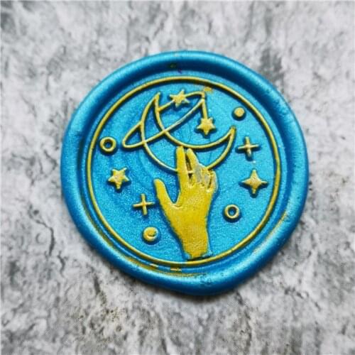 Moon seal Hand pickable stars Wax Seal Stamp Retro Antique Sealing Wax Scrapbooking Stamps HEAD Wedding Decorative Invitation