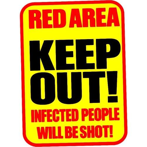 There Are Zombies Here No Entry Warning Car Stickers Pvc Personality Fashion Auto Body Windows Beautiful Decals Decoration