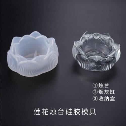 New Silicone Mould Dried Flower Resin Decorative Craft DIY Lotus candle holder storage box Mold epoxy resin molds for jewelry