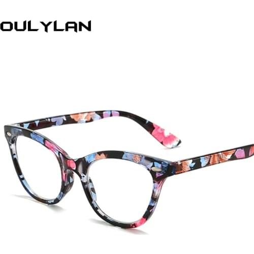 Oulylan Anti Blue Light Reading Glasses Women Fashion Cat Eye Presbyopic Eyeglasses Hyperopia Diopter +1.0 1.5 2.0 2.5 3.0 3.5