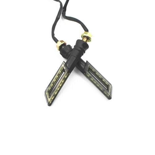 Pair 15LED Turn Signal Lamp Indicator Lights Blinker Amber Light Smoke Lens Universal Motorcycle Motorbike New