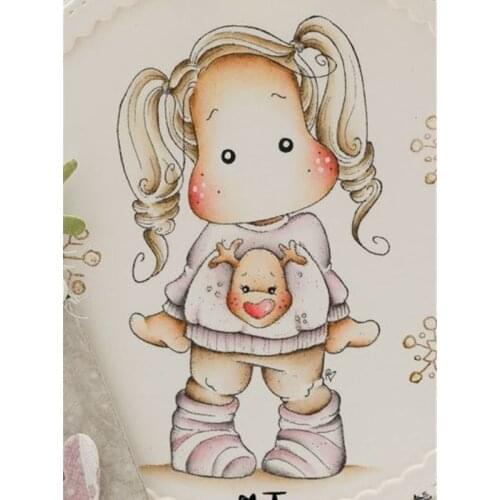 Girl Transparent Clear stamp and cutting dies DIY Silicone Seals Scrapbooking /Card Making/Photo Album Decoration