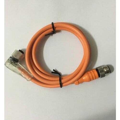 M12 connector double side connector one female + one male 4 5 8 pin/wires 2m cable plugs