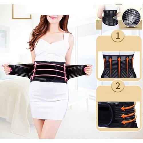 Adjustable Tourmaline Self Heating Steel Bone Back Lumbar Waist Support Belt Brace Back Orthopedic Posture Corrector Corset Belt