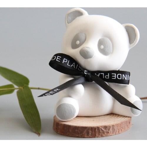 Panda DIY Silicone soap mold handmade soap molds silica gel panda Aroma stone moulds candle mould cake decorations panda tools