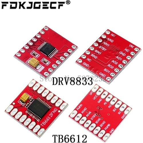 TB6612 DRV8833 Dual Motor Driver 1A TB6612FNG for Arduino Microcontroller Better than L298N