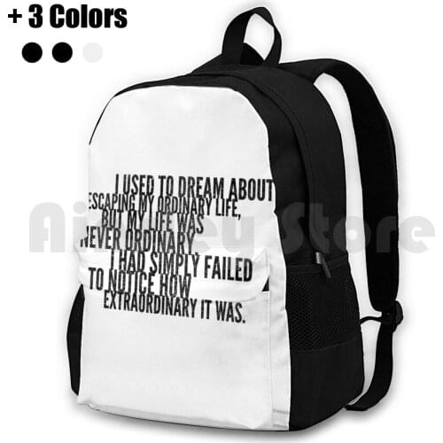 Miss PeregrineS-Quote Outdoor Hiking Backpack Waterproof Camping Travel Miss Peregrine Miss Peregrines Home For Peculiar