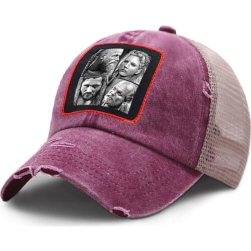 Viking Print Outdoor Mesh Baseball Cap Woman Adjustable High Quality Snapback Fashion Sunscreen Caps Sports Retro Trucker Cap