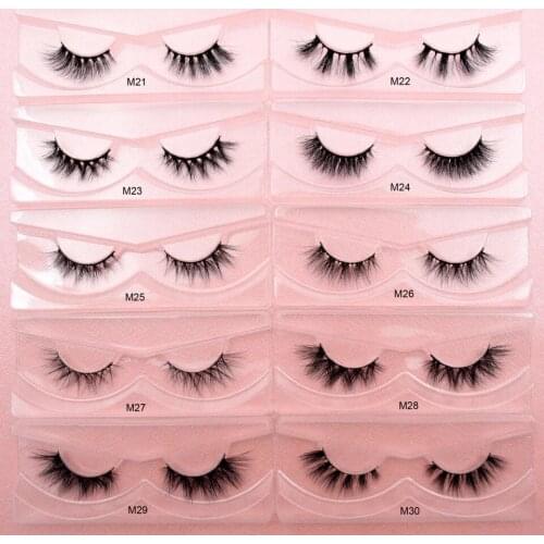 Veyelash 3D Mink Eyelash Real Mink Handmade Crossing Lashes Individual Strip Thick Lash Fake Eyelashes