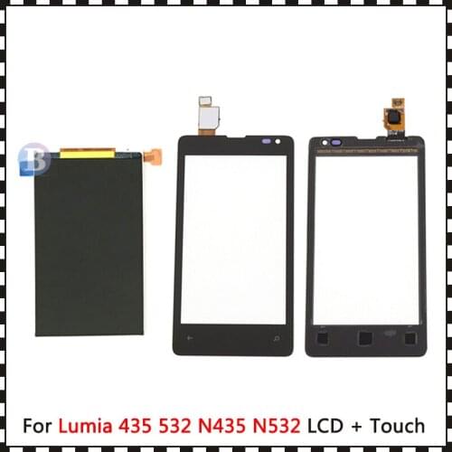 New high quality 4.0'' For Nokia Microsoft Lumia 435 532 N435 N532 Lcd Display With Touch Screen Digitizer Sensor