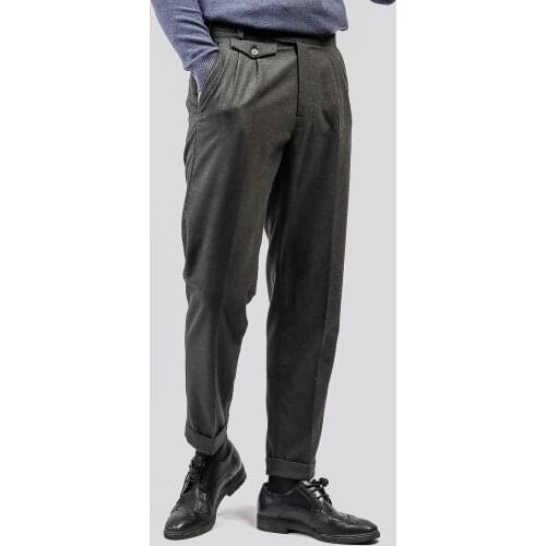 PTs autumn winter flannel thin woolen Gurkha casual pants