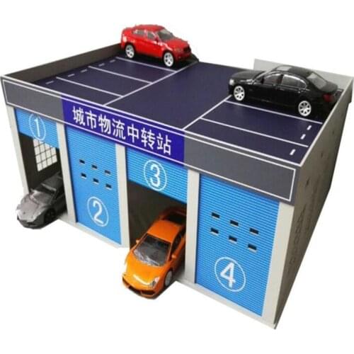 1/43 1/50 General Warehouse Garage L Scene Truck City Logistics Transfer Station Plastic For Architecture Model