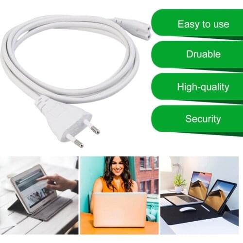 1Pc 1.5M Volex EU European 2-Prong Port AC Power Cord Cable For Mac Mini Router for apple TV For PS2 For PS3 Slim Power Cable