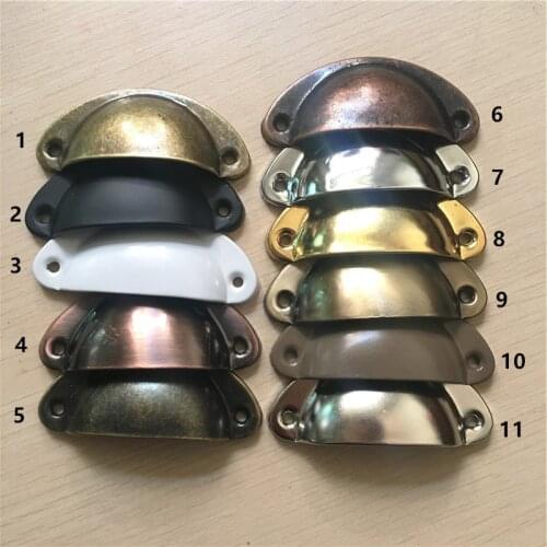 1PC Vintage Iron Kitchen Drawer Cabinet Door Handle Shell Handle Furniture Knobs Hardware Cupboard Antique Pull Handles,82mm
