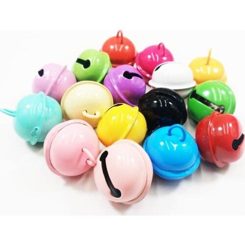 10PCS 22mm candy color baking paint metal small pet bell accessories key chain accessories color bell