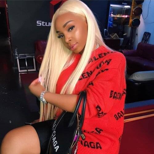 613 Blonde 13x4 HD Lace Front Human Hair Wigs 4x4 Lace Closure Wigs Straight Human Hair Wigs Brazilian Remy HD Lace Frontal Wig