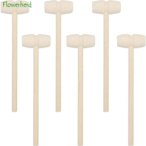 20pcs/lot Wooden Hammers Toys Mini Wooden Hammer Game Pounding Mallet Pounding Educational Cat Toy Gift for Baby Kids Boys Girls